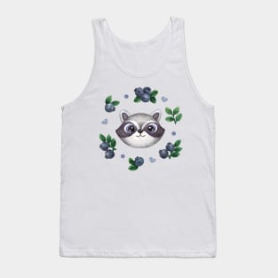 Raccoon and blueberry Tank Top